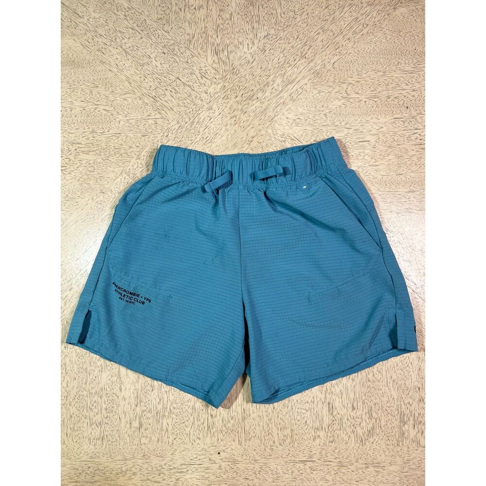 Abercrombie Kids YPB Athletic Shorts Size 7/8 Blue Teal Performance Active